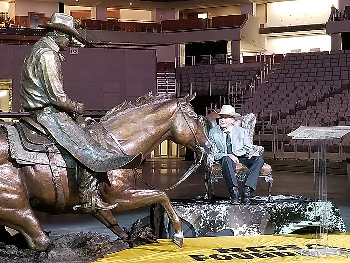 Buster Welch Statue Unveiled Cutting Horse Central